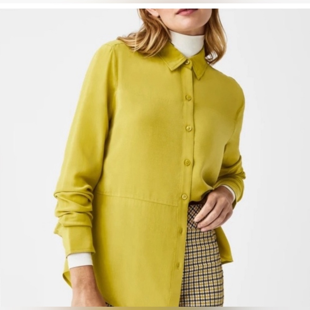 Spanx Low-Maintenance Silk Button-Down Shirt S $198